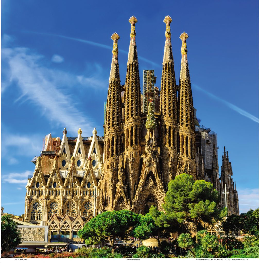 Cromos B 2020 La sagrada familia barcelona - Almanaques Abedul Navarrete